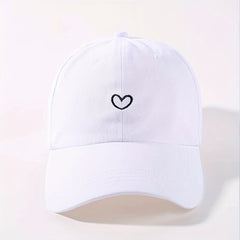 Heart Embroidery Baseball Cap for Couples