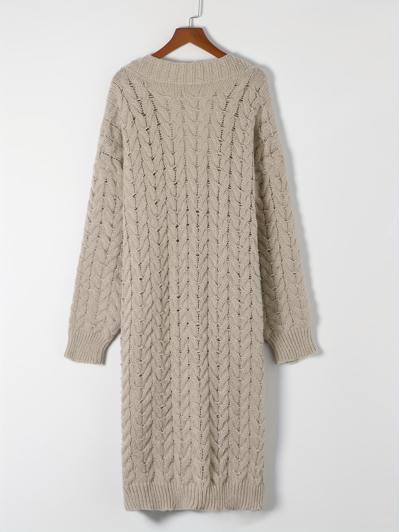Solid Cable Button Up Cardigan