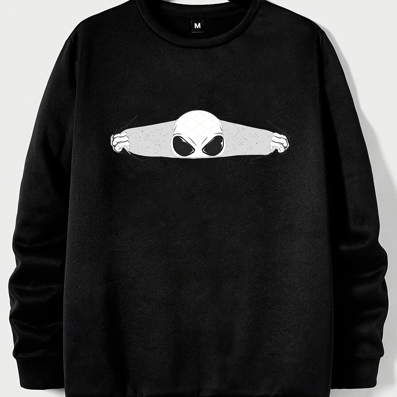 ALIEN Print Men's Graphic Sweatshirt Loose Pullover Autumn Winter