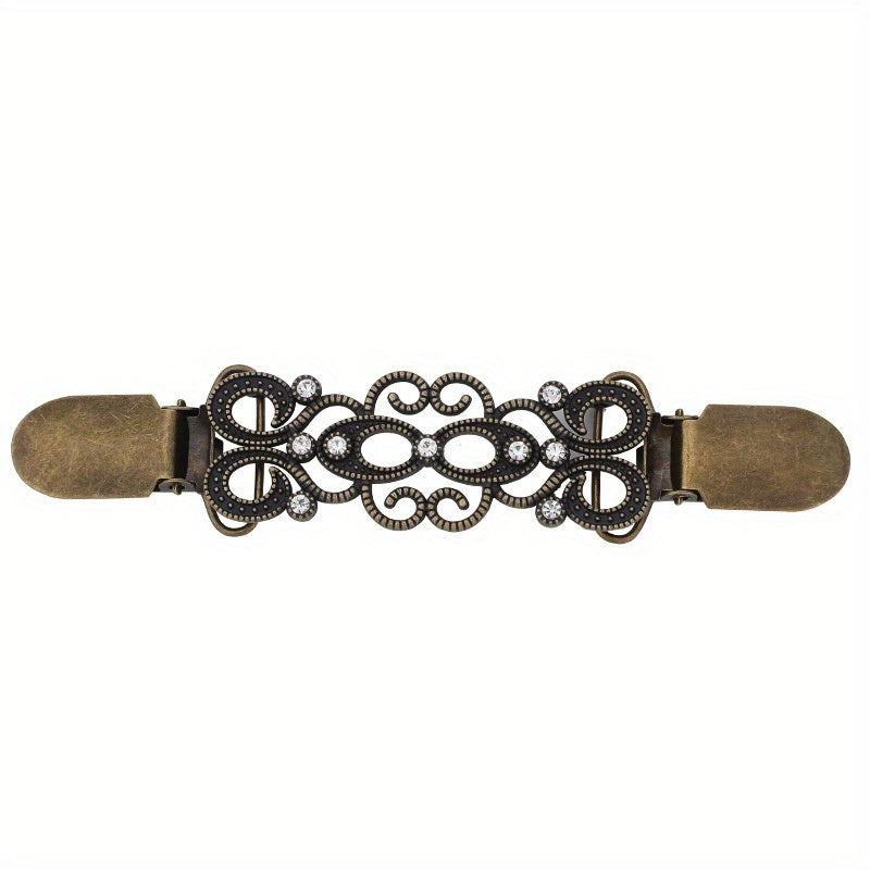Vintage Metal Shawl Clip Women Scarf Sweater Brooch Boho Cardigan Pin