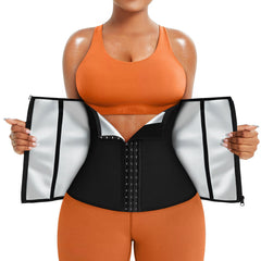Waist Trainer Trimmer Belt Tummy Control Zipper Wrap Cincher Women's Shapewear