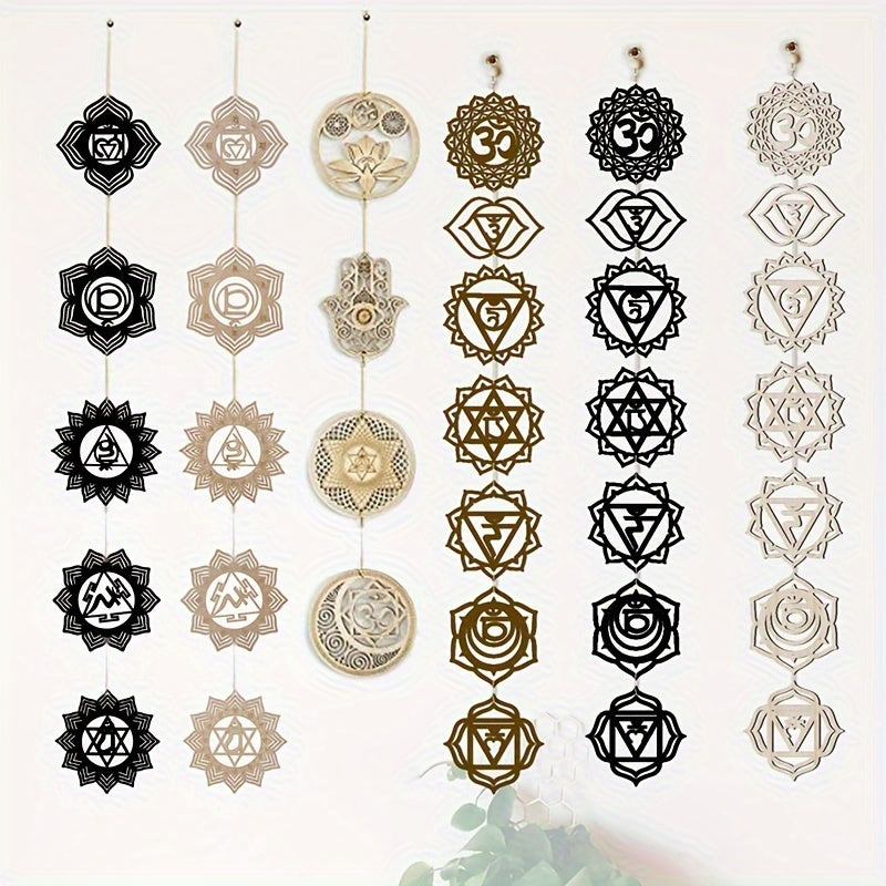 Wooden Pendant Ornament for Outdoor Party and Home Decor
