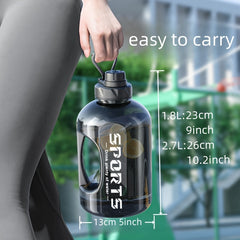 Large Capacity Portable Water Bottle with Scale for Outdoor Sports and Fitness