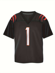 Boys Breathable Rugby Jersey Athletic Football Shirt