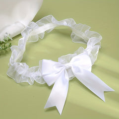 Wide Lace Garter Belt Non slip Satin Bowknot Legs Band
