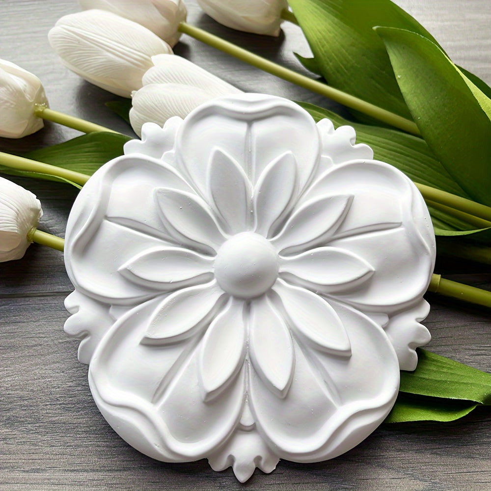 Plaster Carving Decals PU Hollow Finely Carved Wall Stickers