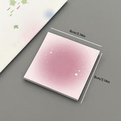 100pcs Gradient Sticky Note Book Colorful Square Sticky Note Material Paper