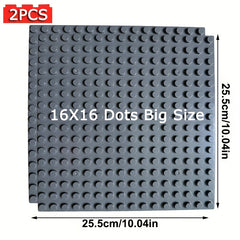 Building Blocks Base Plate 16x16 Studs Big Size 2pcs Set Educational Toys