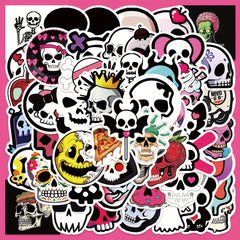 50pcs Horror Skull Graffiti Stickers Waterproof