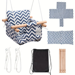 Canvas Baby Swing with Soft Backrest Cushion