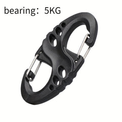 10pcs Carabiner Spring Hooks for Outdoor Backpacks Camping Fishing