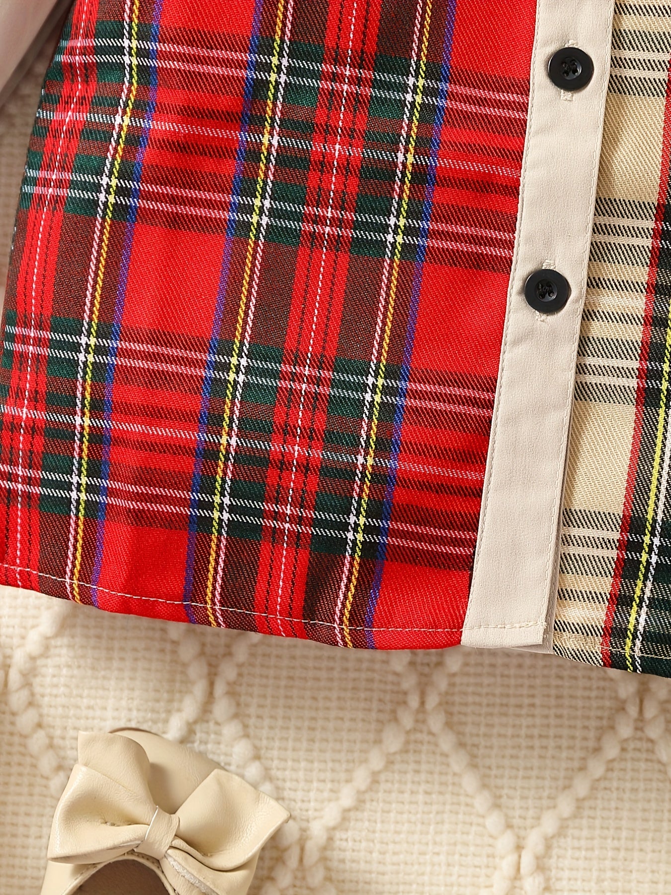 Girls Casual Plaid Shirt Top For Fall