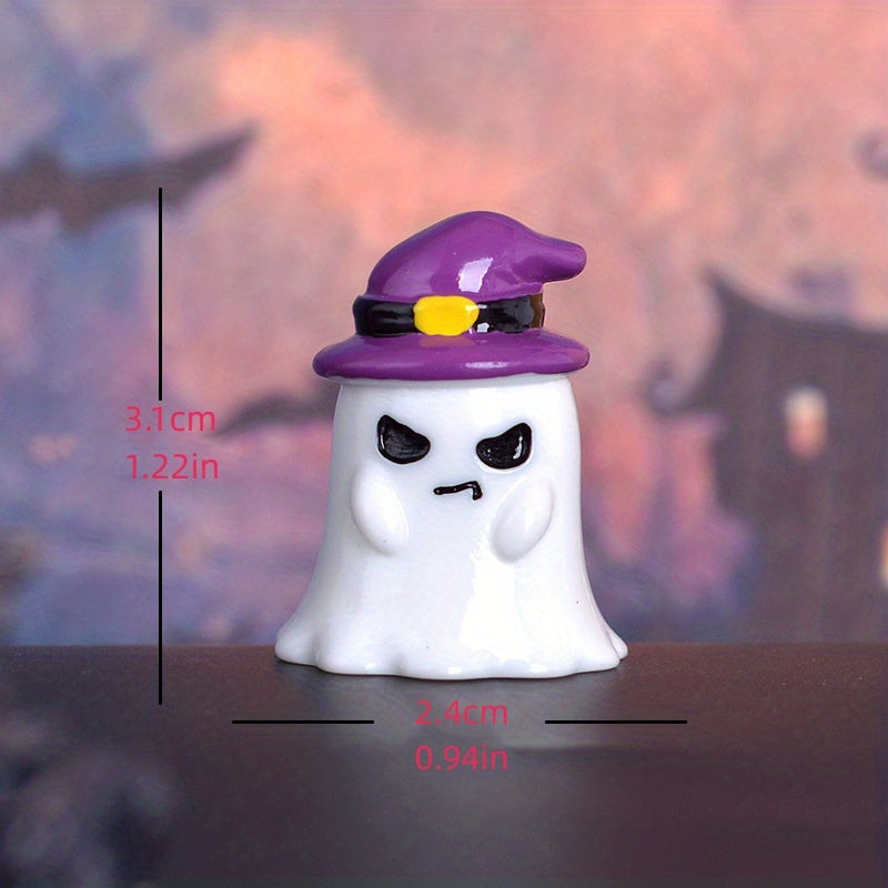 Halloween Wizard Ghost Crystal Ball Decoration 2-3in Pumpkin Ghost Trinket
