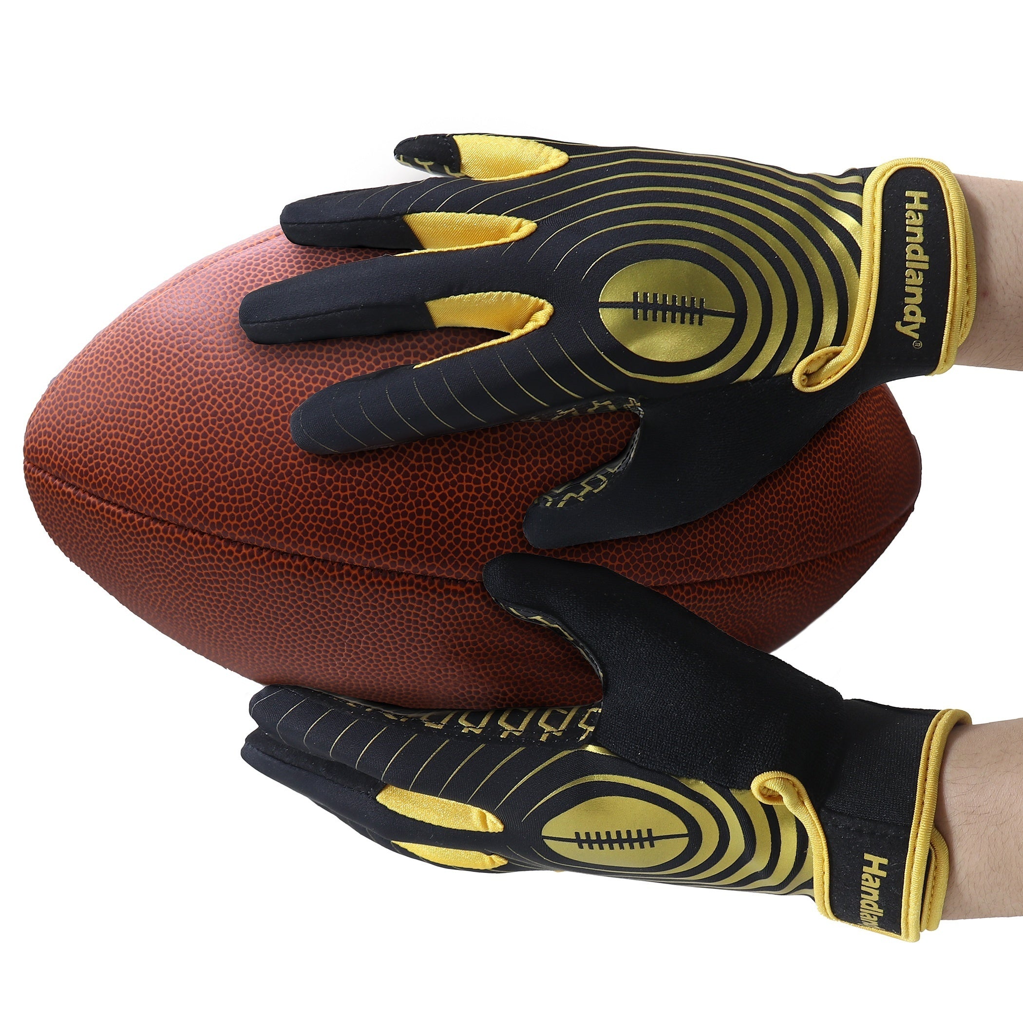 College Football Gloves Adjustable Closure Colors Elastic for Sports