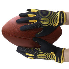 College Football Gloves Adjustable Closure Colors Elastic for Sports