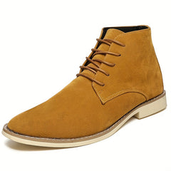 Men's Pointed Toe Lace Up Non Slip Boots Smart Casual Shoes