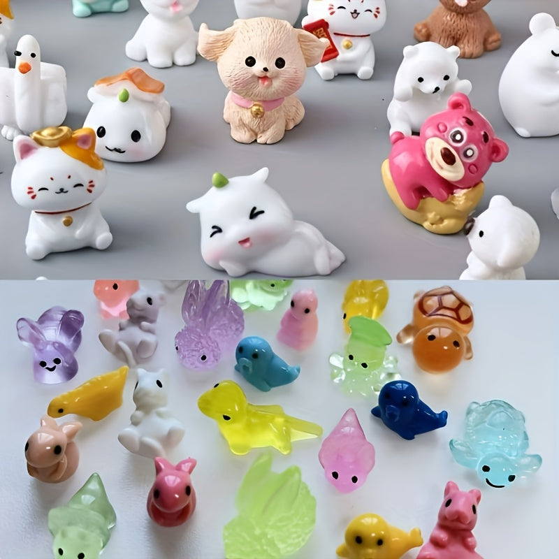 29pcs Resin Dolls Game Animal Figures Duck and Rabbit for Garden Landscaping