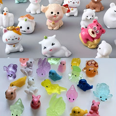 29pcs Resin Dolls Game Animal Figures Duck and Rabbit for Garden Landscaping