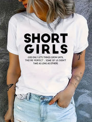 Women's Retro Letter Graphic Tee, Casual Street Style Sports T-Shirt