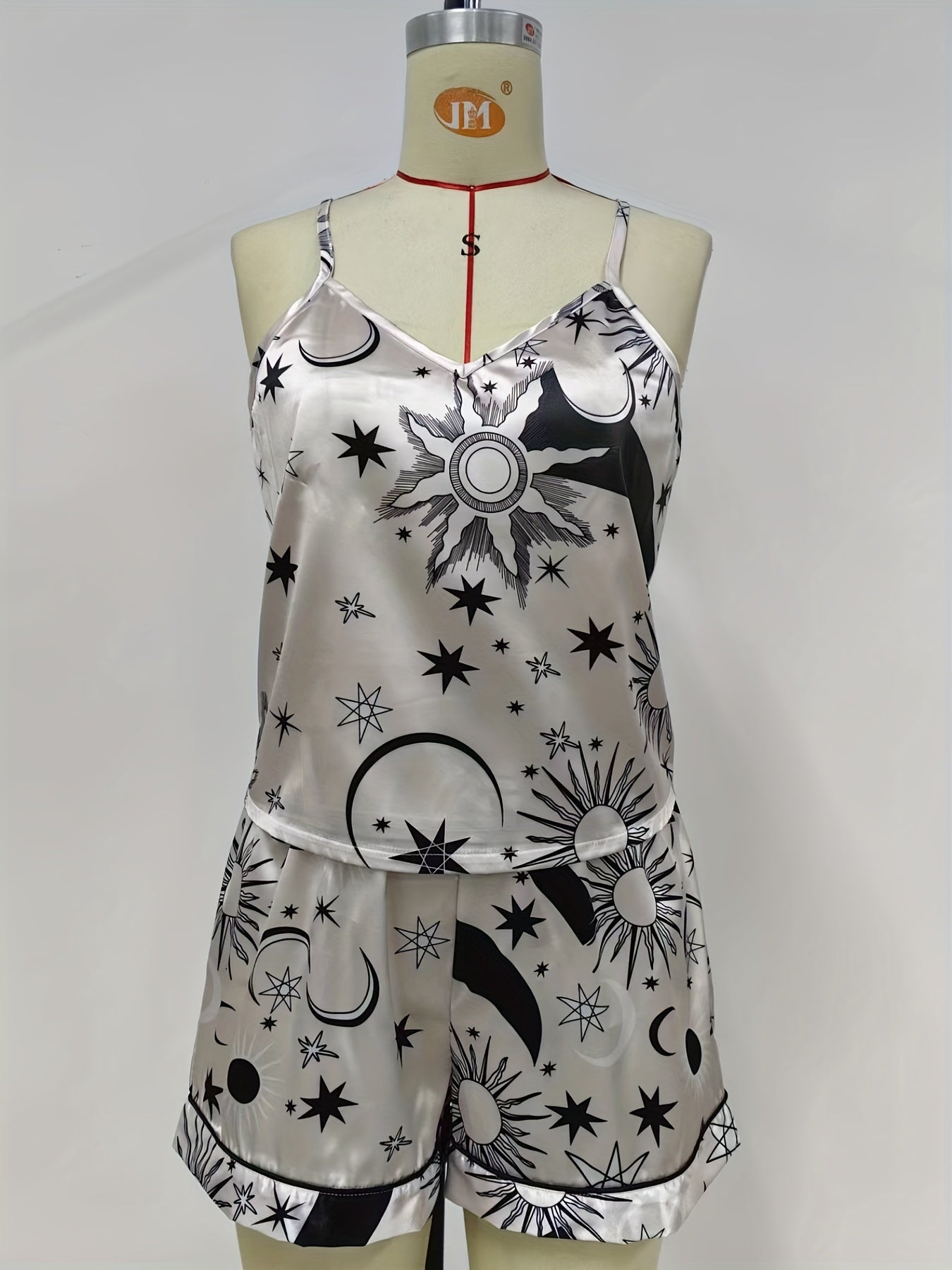 Starry Print Pajama Set Cami Top & Shorts Women Sleepwear