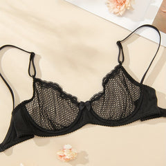 Sexy Bra Women's Plus Mesh Balconette Bra