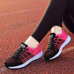 Women's Lightweight Breathable Running Shoes Lace Up Low Top Sneakers