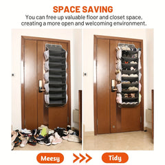 9 Layer Over the Door Storage Bag Wall Mount Organizer for Shoes Toys Bras
