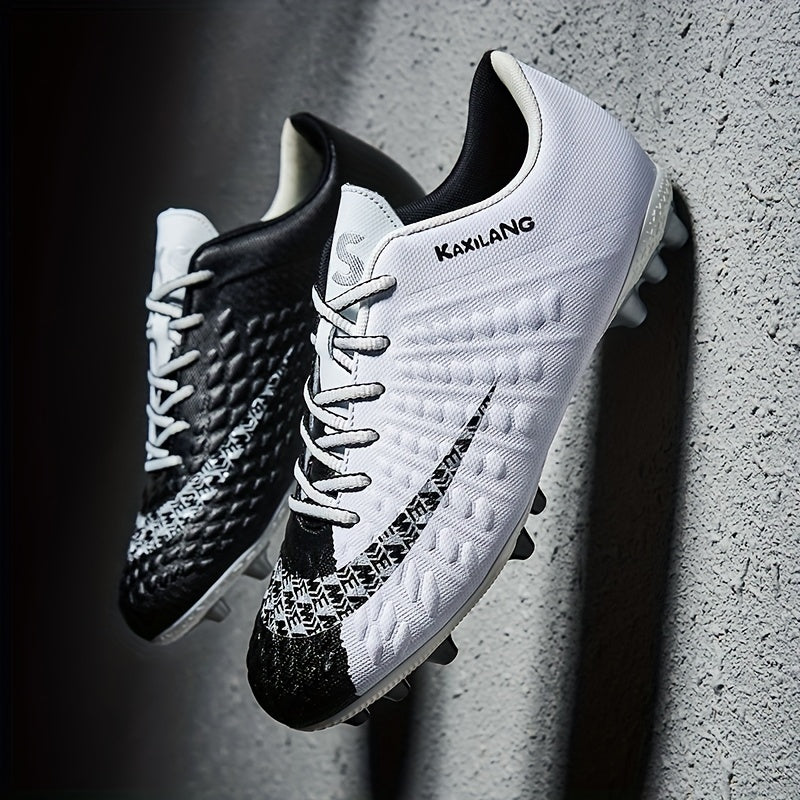 Spiked Soccer Shoes for Kids - Breathable Lace Up - Anti Skid