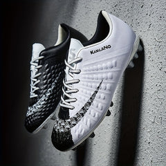 Spiked Soccer Shoes for Kids - Breathable Lace Up - Anti Skid