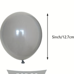 60pcs Gray Party Latex Balloons 5inch Kit for Gray Theme Events