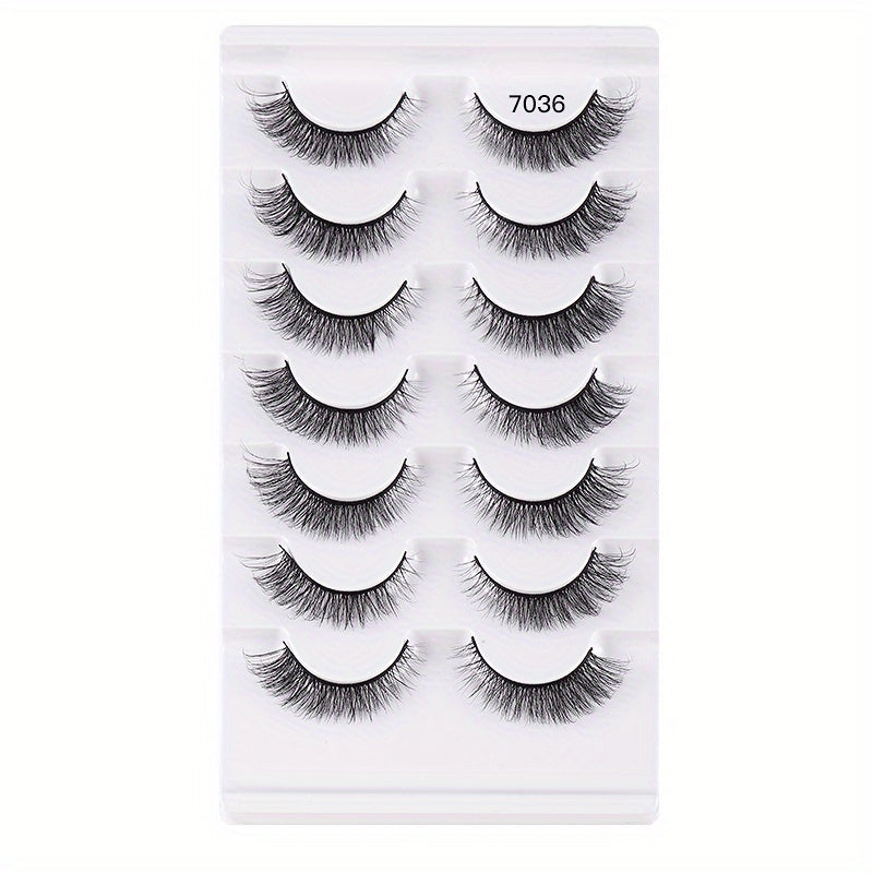 7 Pairs Natural-Looking False Lashes for Makeup Bulk