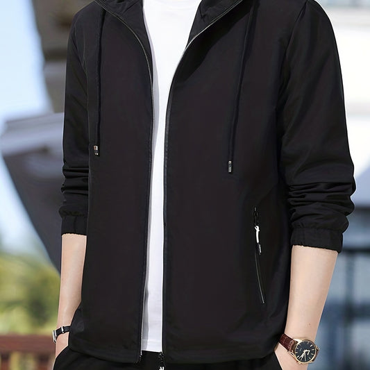 Men's Casual Zipper Pockets Jacket Coat For Spring Fall