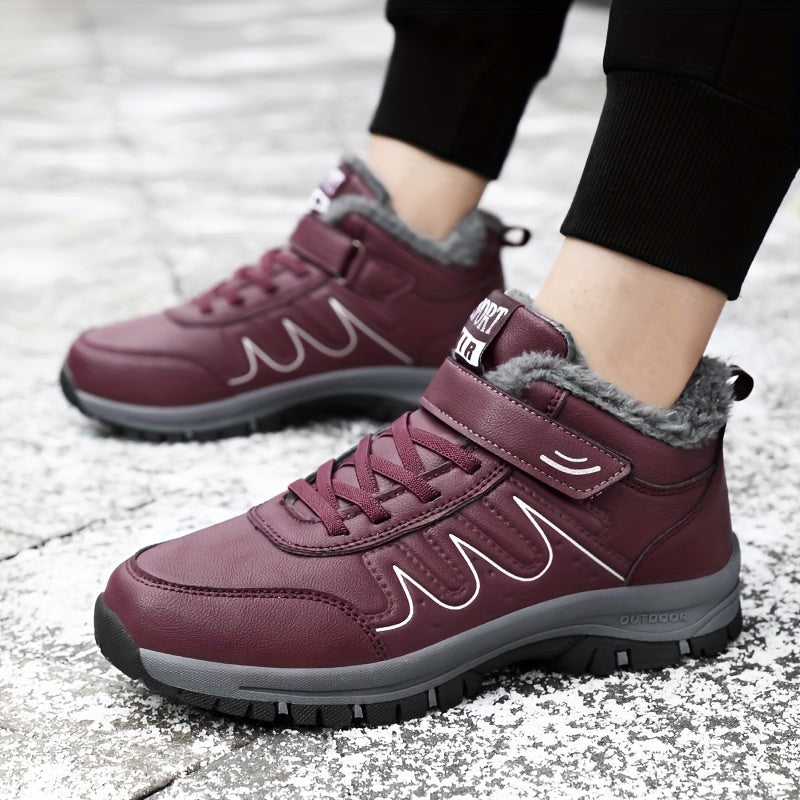 Women's Plus Velvet Snow Shoes Thick Bottom Heightening Sneakers