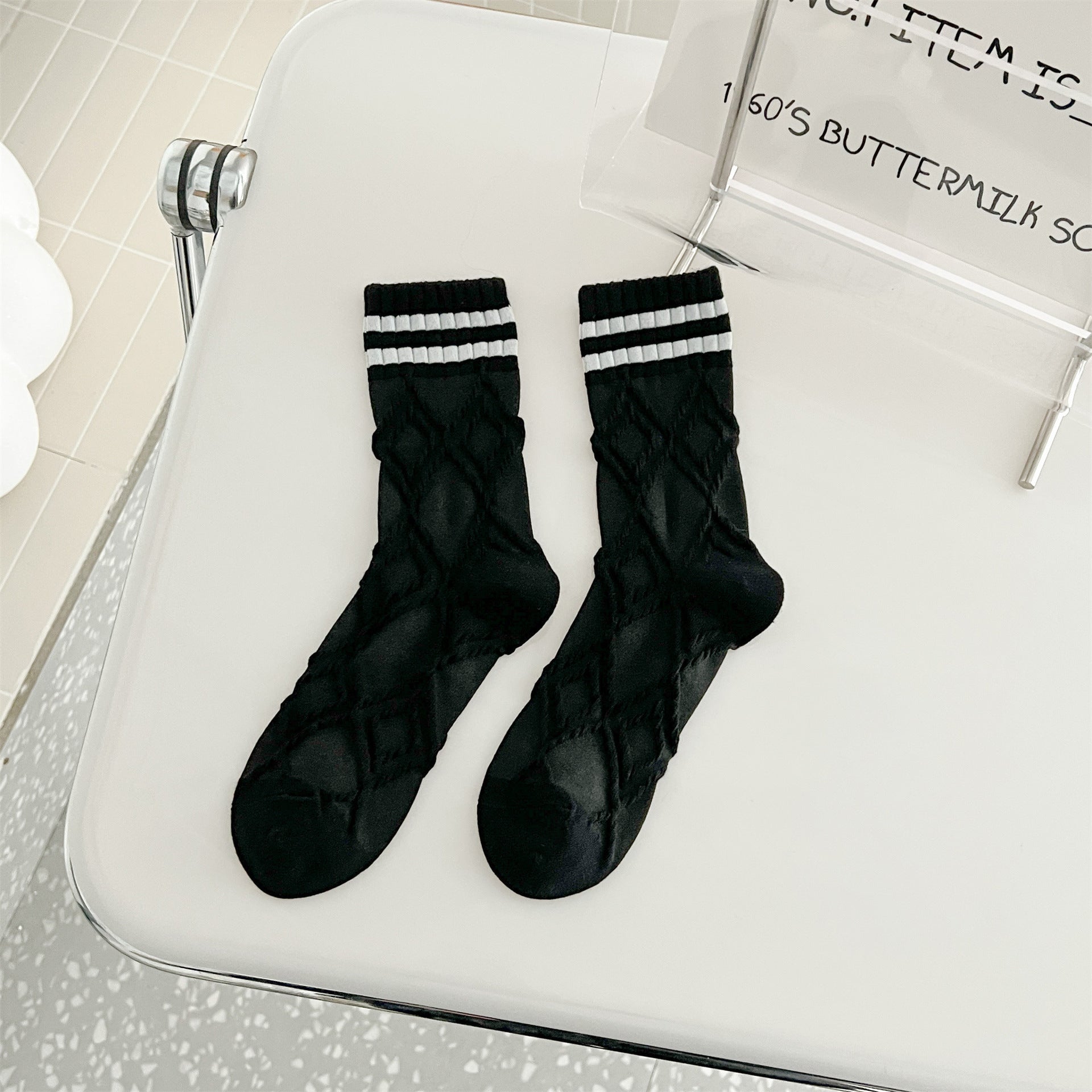 Argyle Textured Socks Women's Stockings & Hosiery