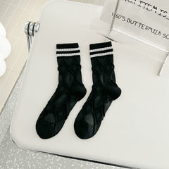 Argyle Textured Socks Women's Stockings & Hosiery