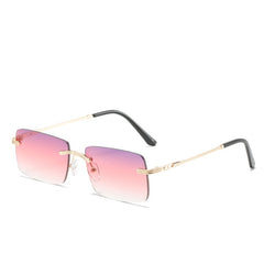 ENSAEJOE Men's Gradient Lens Rimless Casual Glasses