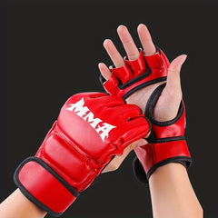 2pcs Half Finger Taekwondo Karate Gloves, Kickboxing Protective Gear