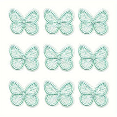 9pcs Butterfly Appliques for Headwear Hairpin Crafts Decor Patches
