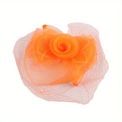 Retro Flower Mesh Hairpin for Ladies Tea Party Wedding Hair Accessories