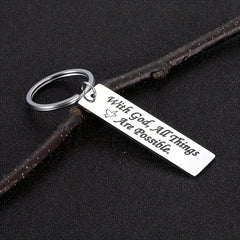 Faith Gift Keychain For Friends Birthday Graduation Gift
