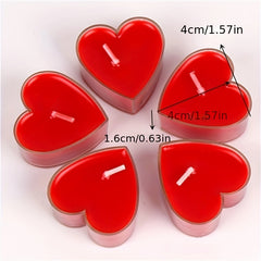 9pcs Romantic Heart Candles Proposal Confession Decor