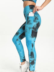 Tie Dye High Waist Yoga Pants Slim Fit Butt Lifting Workout Activewear