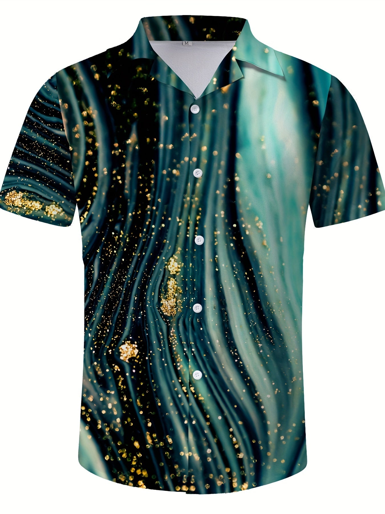 Abstract Print Men's Casual Short Sleeve Shirt