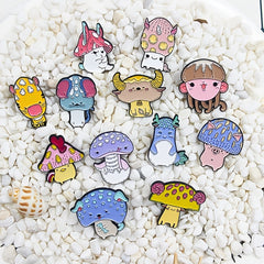 Zodiac Cartoon Brooch Set 12 Animals Rat Cow Tiger Rabbit Dragon Snake...