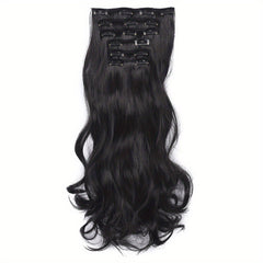 6pcs 60-96cm Body Wave Hair Extensions | Synthetic Fiber | 16 Clips