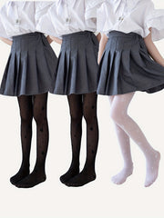 3pcs Girls' Pantyhose Leggings Butterfly Jacquard Slim Footed Legging