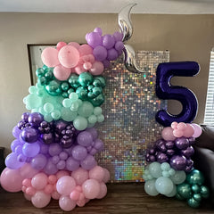 50pc Macaroon Pink Green Purple Balloon Set