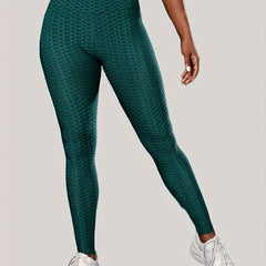 High Waist Honeycomb Yoga Leggings for Women