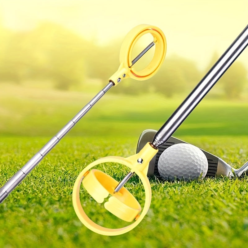 Stainless Steel Golf Ball Picker Double Ring Club Accessory 39