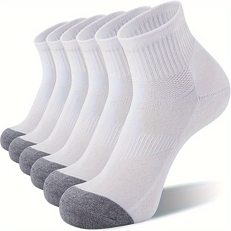 6prs Men's Mesh Breathable Ankle Socks for Sports